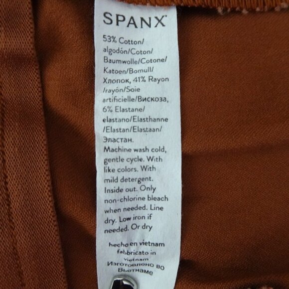 SPANX On the Go Ankle Slim Straight Pants Women's Plus Size 3X Brown Orange - Picture 10 of 11